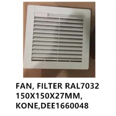FAN, FILTER RAL7032 150X150X27MM, KONE,DEE1660048