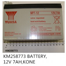 BATTERY,12V 7AH,KONE,KM258773