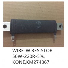 WIRE-W.RESISTOR 50W-220R-5%,KONE,KM274867