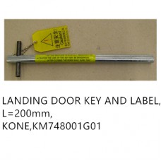 LANDING DOOR KEY AND LABEL, L=200mm,KONE,KM748001G01