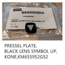 PRESSEL PLATE,BLACK LENS SYMBOL UP,KONE,KM655952G52