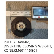 PULLEY, DIVERTING CLOSING WEIGHT D48MM,KONE,KM601115G01